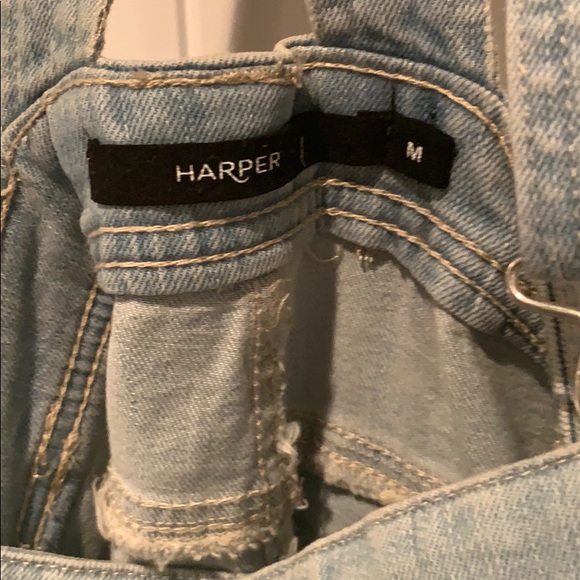Harper Denim Overalls Size Medium - Picture 3 of 3